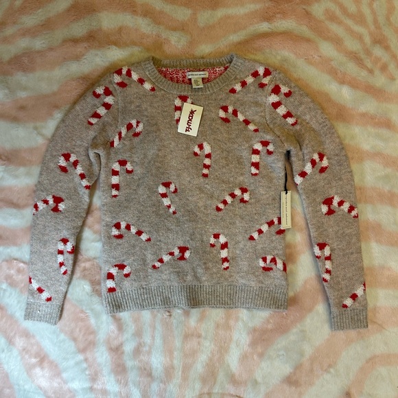 NWT cupcakes and cashmere candy cane sweater - Picture 3 of 5
